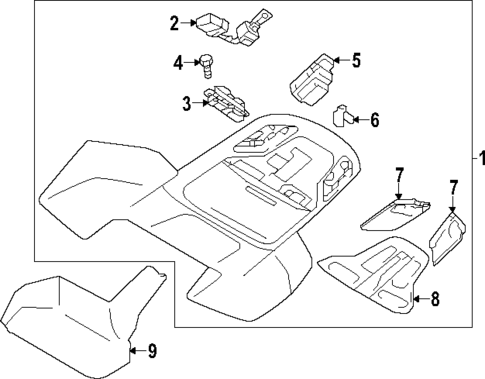 Overhead Console for 2023 Subaru Legacy #0