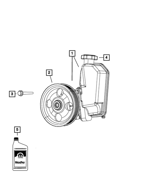 Power Steering Pump and Reservoir for 2011 Jeep Liberty #0