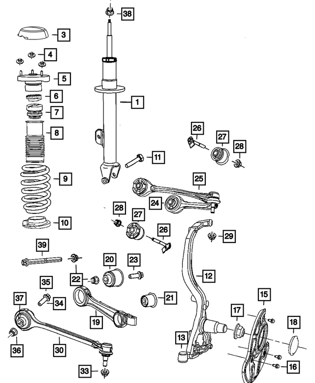 5168885AB - Front Suspension: Front Coil Spring, Right for Mopar Image