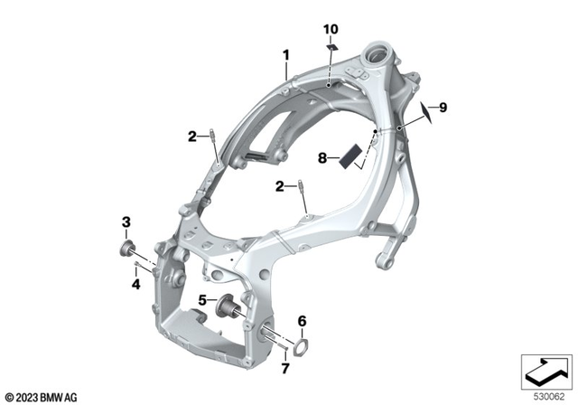 46519443684 - Frame and Mounting Parts: Main Frame with Vin -  for BMW-Motorrad Image