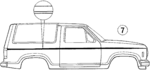 E4TZ9820000GK - Body: Stripe Tape for Ford: Bronco II Image