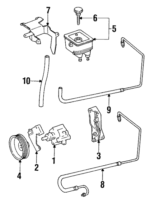 Power Steering Pump & Cooler Lines for 1990 Dodge Monaco #0