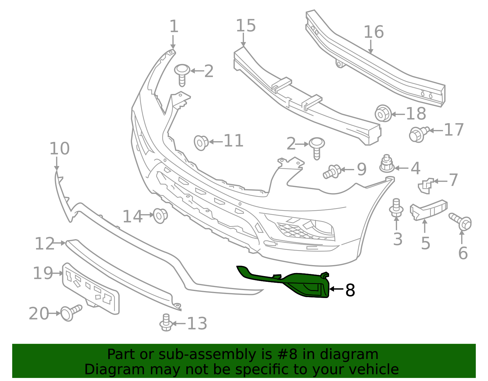 62257-5UA0A - High-Quality Fog Light Trim for 2016-2017 INFINITI QX50 ...