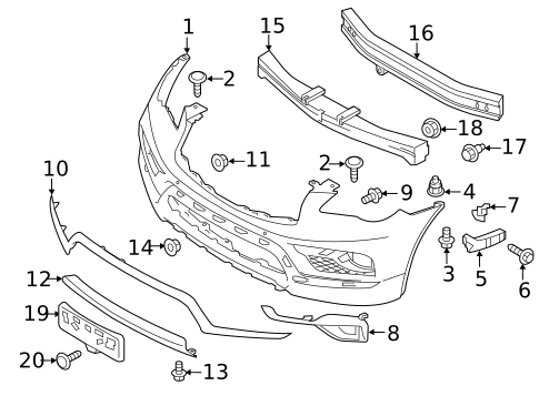 Bumper & Components - Front for 2016 INFINITI QX50 #0