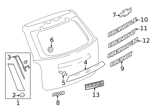 Liftgate for 2013 Chevrolet Equinox #0