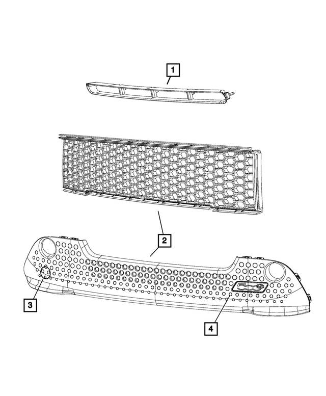 68111678AB - Exterior Ornamentation: Lower Grille for Mopar Image