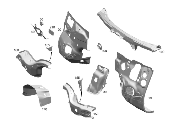 2056200247 - Front-End Assembly, Front Panel: Pot Pedal System for Mercedes-Benz: C350e, C400, C43 AMG, C450 AMG, C63 AMG, C63 AMG S, E300, E350, E43 AMG, E53 AMG, E63 AMG S Image image