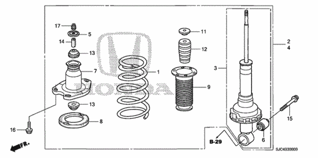 Rear Shock Absorber for 2011 Honda Ridgeline #0