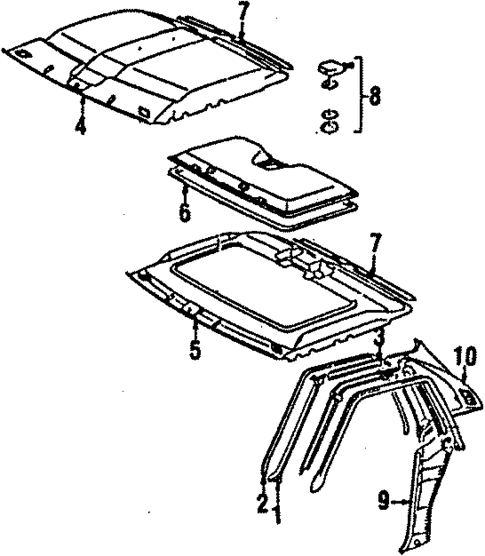 Interior Trim for 1987 Toyota MR2 #1