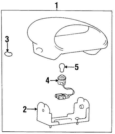 High Mounted Stop Lamp for 1997 Hyundai Elantra #0