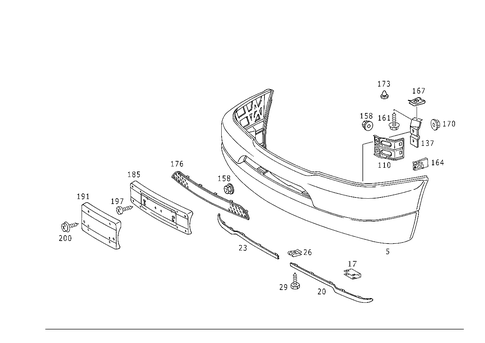Front Bumper for 2002 Mercedes-Benz ML55 AMG #1