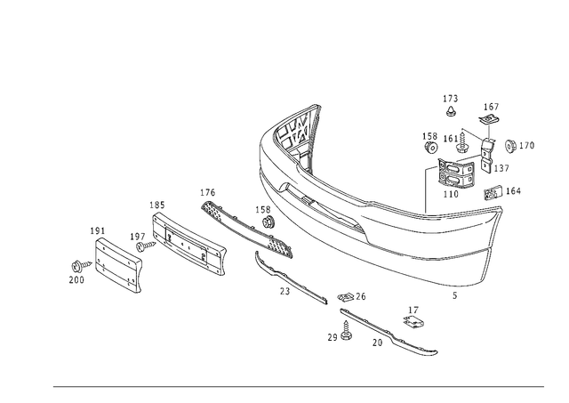 1638804570 - Attachment Parts: Bumper, Front for Mercedes-Benz: ML320 Image image