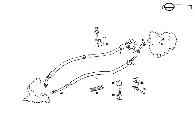 1239975482 - : Hose for Mercedes-Benz Image