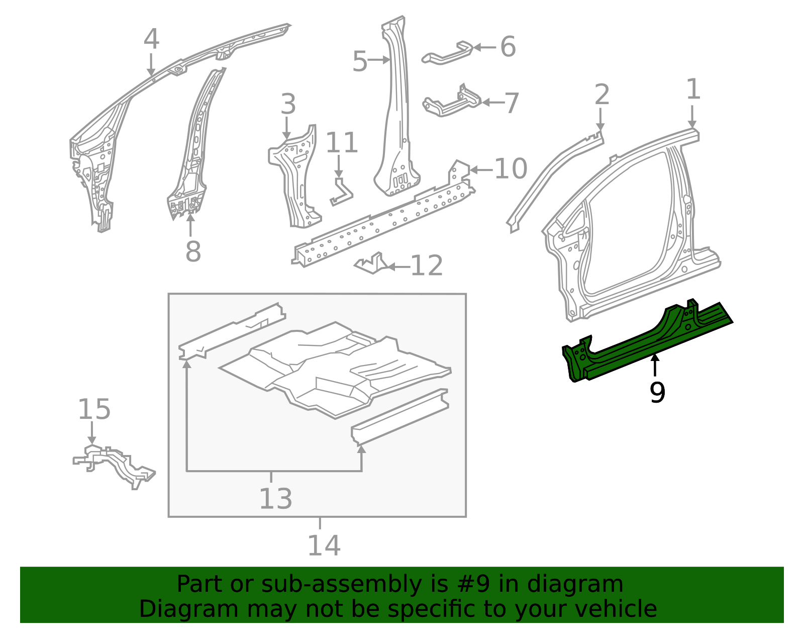 2018-2020 Honda Fit Rocker Panel 04641-T5R-X00ZZ | Honda Factory Parts