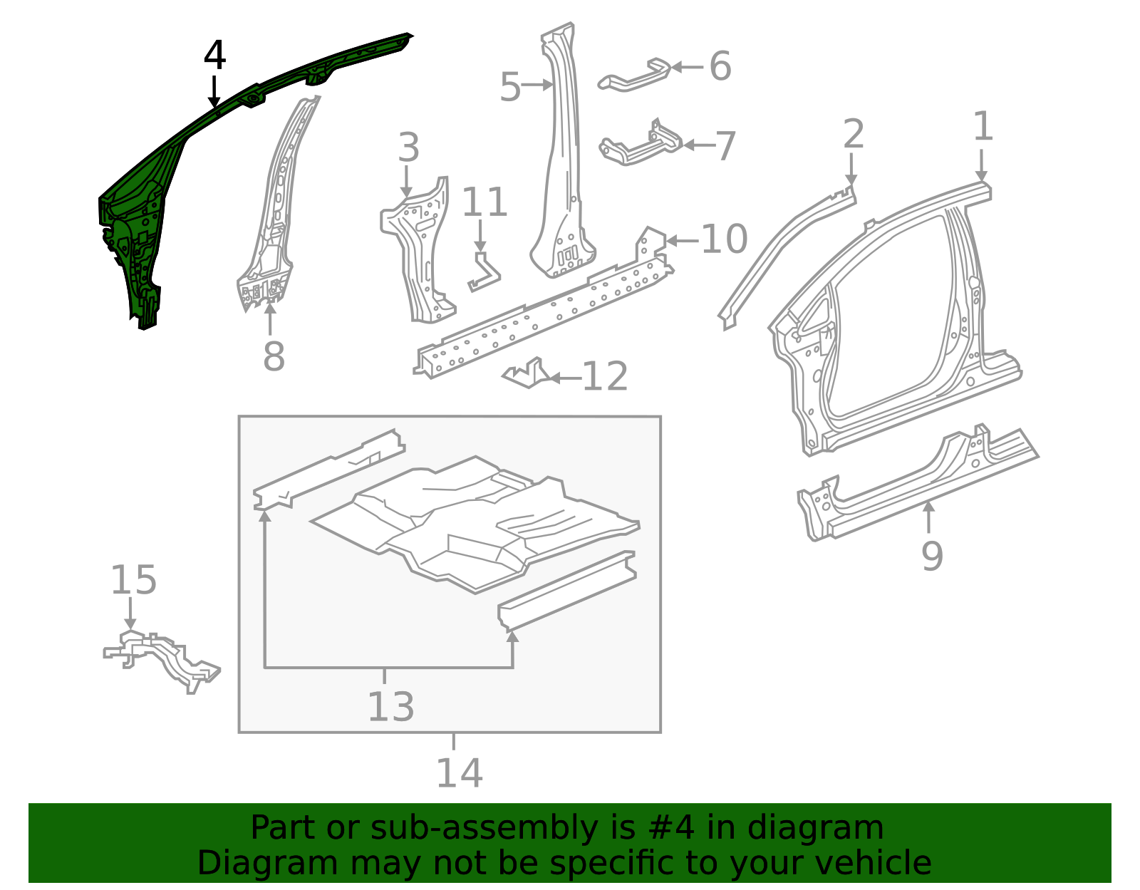 2015-2016 Honda Fit Body A-Pillar 64120-T5R-305ZZ | OEM Parts Online