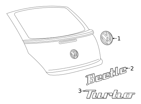 Exterior Trim - Lift Gate for 2015 Volkswagen Beetle #0