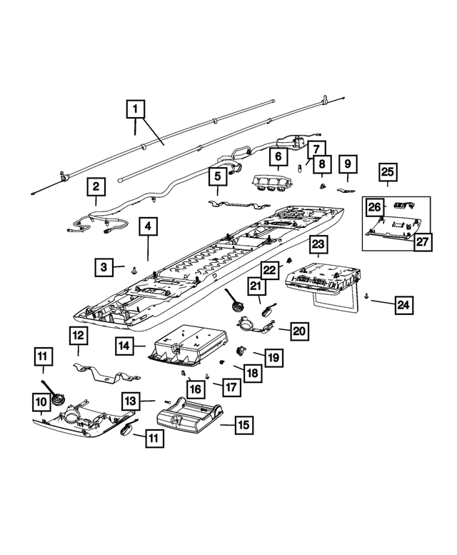 68086999AB - Interior Trim: Overhead Console Wiring for Mopar Image