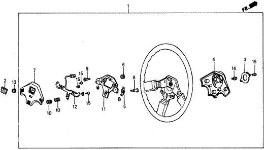 Steering Wheel (4) for 1987 Honda Civic #0
