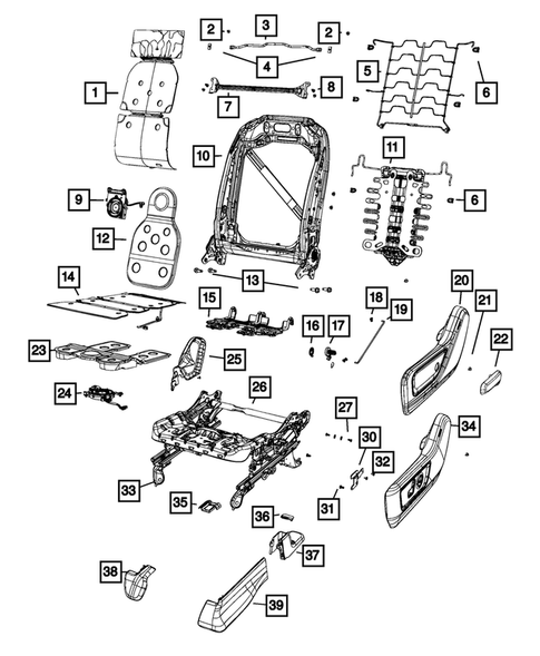 Front Seats - Adjusters, Recliners, Shields and Risers for 2025 Ram 1500 #0