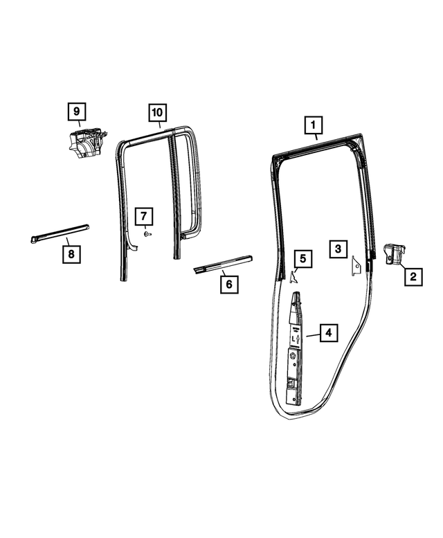 « 68335929AD – Doors, Door Mirrors and Related Parts : Joint De Montant C CÔtÉ Caisse Joint, Côté Gauche pour Mopar Image »
