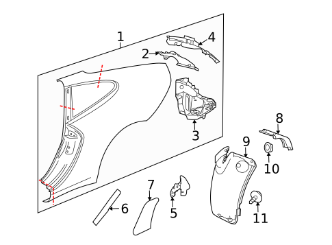 Quarter Panel & Components for 2005 Porsche 911 #0