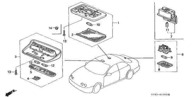 Interior Light for 1999 Acura Integra #0