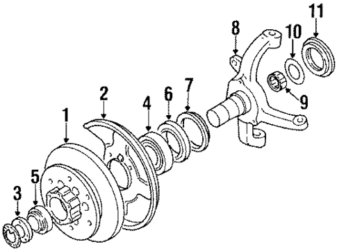 Front Brakes for 1988 Isuzu Trooper #0