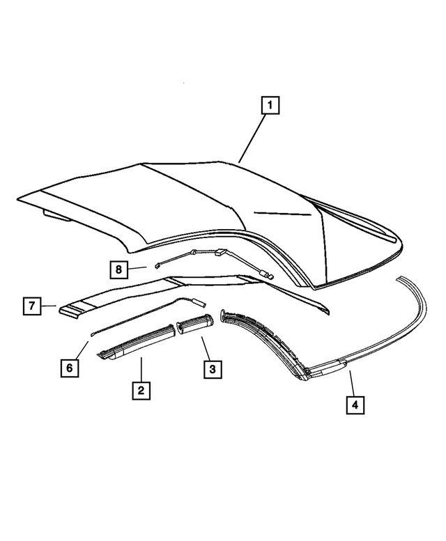 5142572AC - Body Sheet Metal Except Doors: Vehicle - Cloth Cover Kit for Mopar Image image