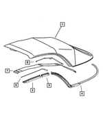 5142210AA - : Folding Top Side Rail Middle Weatherstrip, Right for Mopar Image