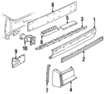 25536718 - Body: Face Bar for Cadillac: 60 Special, DeVille, Fleetwood Image