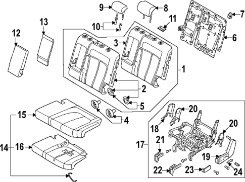 Rear Seat Components for 2024 Hyundai Ioniq 5 #0