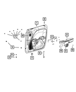 1ZA401XGAH - Interior Trim: Front Door Trim Panel, Right for Mopar Image