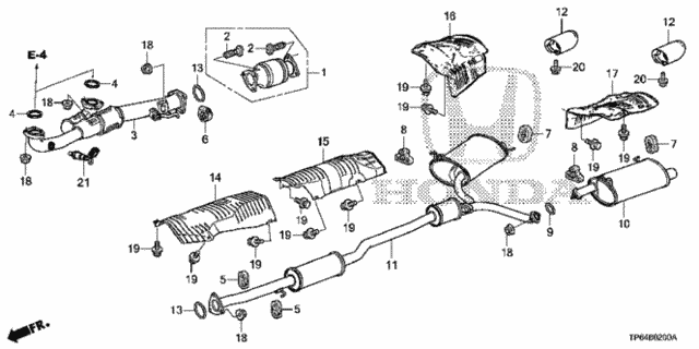 Exhaust Pipe (2WD) (V6) for 2012 Honda Crosstour #0
