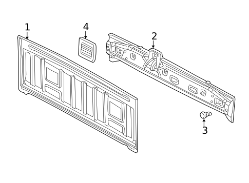 Back Panel for 2003 Dodge Ram 3500 #1