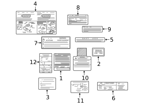 Labels for 2003 Chrysler Sebring #0