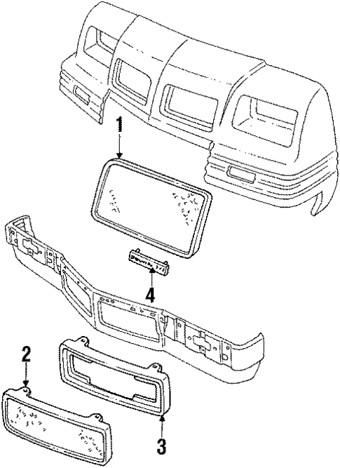Grille & Components for 1986 Pontiac Grand Prix #1