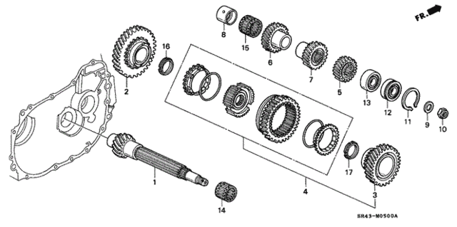 MT Countershaft for 1993 Honda Civic #0