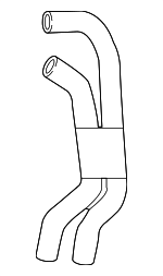 8W0122445C - Cooling System: Water Hose for Audi: A4, A4 allroad, A4 Quattro, A5 Quattro, A5 Sportback Image