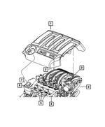 4891749AA - Engine 2.7L Six Cylinder: Engine Cover for Mopar Image