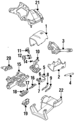 F2AZ3530B - Steering: Shroud for Ford: Country Squire, Crown Victoria, LTD Crown Victoria, Taurus, Windstar | Lincoln: Continental, Town Car | Mercury: Colony Park, Grand Marquis, Sable Image