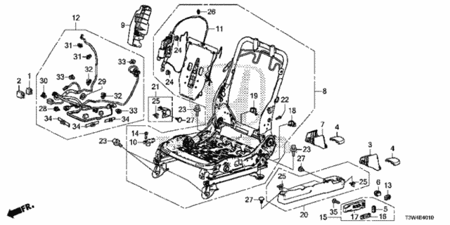 Front Seat Components (L.) (TS Tech) for 2015 Honda Accord #0