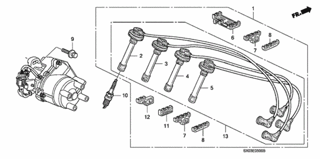 High Tension Cord - Spark Plug for 1998 Honda Odyssey #0
