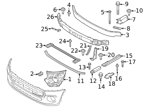Bumper & Components - Front for 2014 Mini Cooper #2