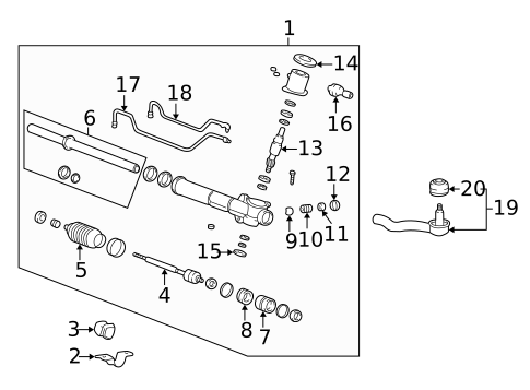 Steering Gear & Linkage for 2005 Kia Optima #0