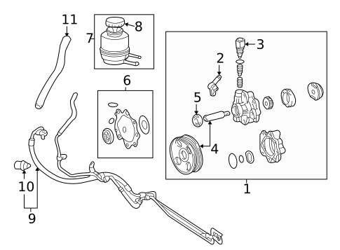 Pump & Hoses for 2005 Toyota Tundra #0