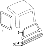 8971467314 - : Rear Glass Seal for Isuzu Image