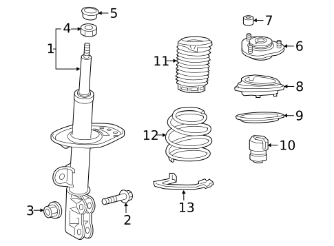 Struts & Components for 2025 Toyota Corolla #0