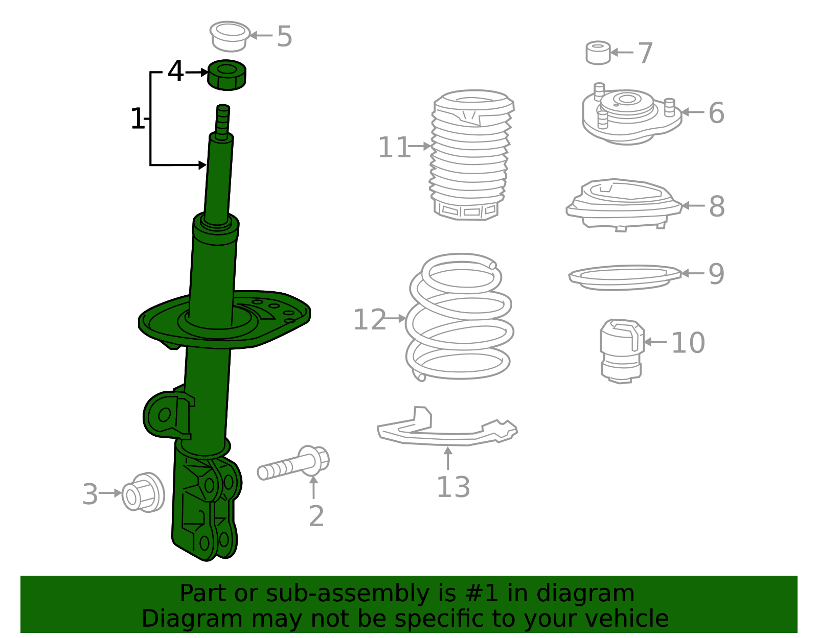 48510-8Z579 - Suspension Strut 2023-2025 Toyota Corolla
