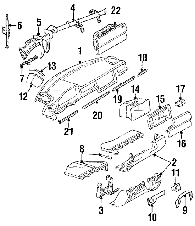 12468078879045 - Body: Instrument Panel for Mercedes-Benz Image
