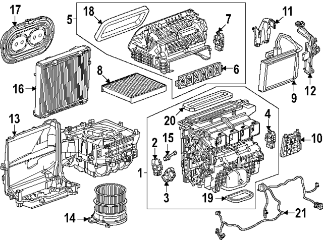 86544950 - : AC &amp; Heater Case for GM Image